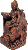 Seated Norse Hel Statue - Goddess of The Underworld - Wood Finish