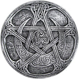 Moon Pentacle Plaque Silver Finish