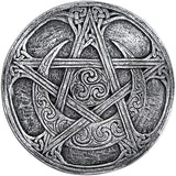 Moon Pentacle Plaque Silver Finish