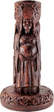 Goddess Candle Holder Wood Finish