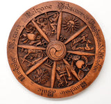 Wheel of the Year Plaque Wood Finish