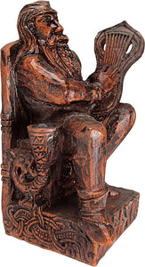 Seated Bragi Statue Norse God of Bards and Poetry