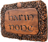 Harm None Plaque - Wood Finish