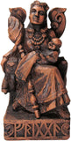 Seated Norse Goddess Frigga Statue Wood Finish