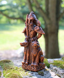 The All-Father Norse God Odin Figurine - Wood Finish