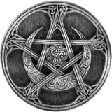 Pewter Moon Pentacle Altar Tile Paten