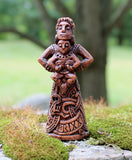 Norse Goddess of The Hearth Frigga Figurine - Wood Finish