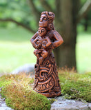 Norse Goddess of The Hearth Frigga Figurine - Wood Finish