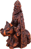 Freyr Norse God of Harvest Figurine - Wood Finish