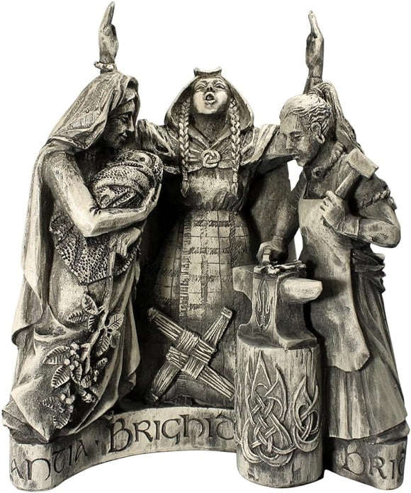 Celtic Goddess Brigid Brigit Statue Stone Finish