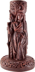 Goddess Candle Holder Wood Finish