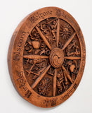 Wheel of the Year Plaque Wood Finish