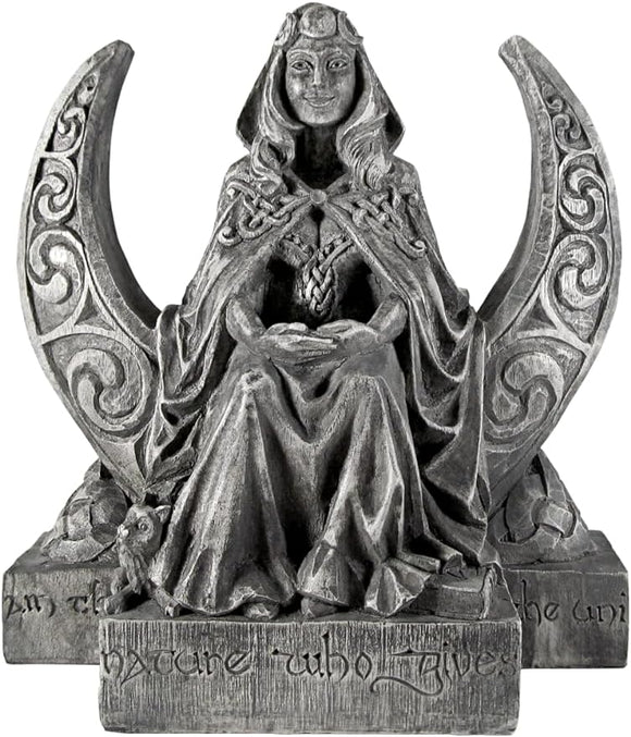 Moon Goddess Statue Stone Finish