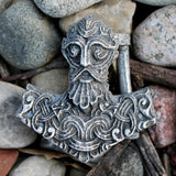 Pewter Norse God Thors Hammer Mjolnir Belt Buckle