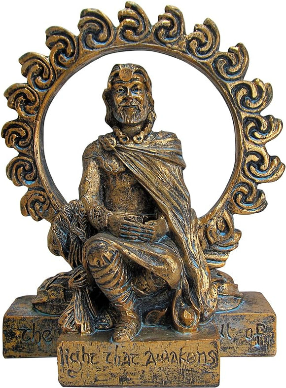 Small Celtic God Lugh Statue Bronze Finish