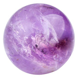 50-55mm Natural Amethyst Crystal Stone Ball With Wood Stand Healing Gemstone Sphere For Home Decoration Desktop Ornaments