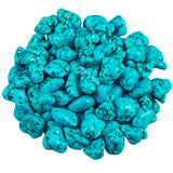 0.5lb (230g) Green Howlite Turquoise Irregular Crushed Stones For Healing Chakra Balancing Home Decoration