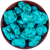 0.5lb (230g) Green Howlite Turquoise Irregular Crushed Stones For Healing Chakra Balancing Home Decoration