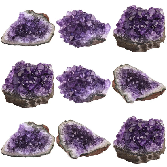 Natural Amethyst Cluster Healing Rough Crystal Gemstone Specimen Minerals For Yoga Meditation Home Decor