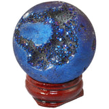 Rainbow Titanium Coated Druzy Geode Sphere Ball,Crystal Quartz Agate Ball,Healing Sculpture Figurine for Easter Day