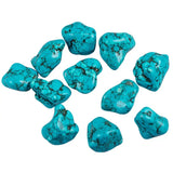 0.5lb (230g) Green Howlite Turquoise Irregular Crushed Stones For Healing Chakra Balancing Home Decoration