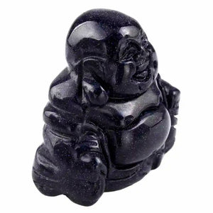 1.5" Happy Buddha Carved Statue Pocket Stone Healing Crystal Specimen Figurine Decor