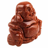 1.5" Happy Buddha Carved Statue Pocket Stone Healing Crystal Specimen Figurine Decor