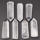 4 Pcs Healing Crystal Wands Single Self Stand Point 6 Faceted Reiki Stone for Meditation Therapy Decor 1.88 inches