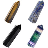 4 Pcs Healing Crystal Wands Single Self Stand Point 6 Faceted Reiki Stone for Meditation Therapy Decor 1.88 inches