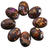 5Pcs Healing Sea Sediment Jasper Egg Shaped Flatback Semi-Precious Stones For Diy Jewelry Making Room Decor