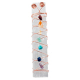 7 Chakra Selenite Wand, Rainbow Chips Stone Wire Wrapping Crystal Stick, Healing Reiki Energy Metaphysical