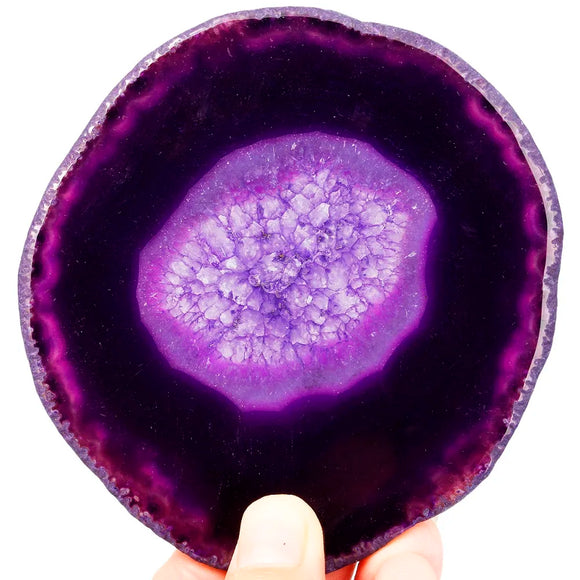 Agate Slices Geode Stone,Beverage Coasters Cup Mat,Irregular Shape Decor Crystals Collection