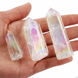 Angel Aura Quartz Crystal Tower Point Standing Wand Meditation Healing Reiki Crystal Decor 1.3"-2.5"