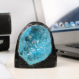 Electroplated Crystal Geode Quartz Cluster Energy Healing Specimen Mineral Stone Crafts Nordic Home Decor 200-370g