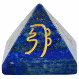 Engraved Usui Reiki Symbol Pyramid Healing Chakra Balancing Meditation Energy Crystal