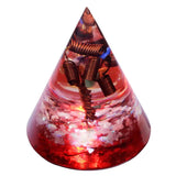 Healing Crystal Cone Orgone Energy Generator Handmade Tree of Life Home Decor for EMF Protection Yoga Meditation