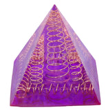 Healing Crystal Copper Wire Orgonite Pyramid Energy Generator Stone Figurine for Meditation Reiki Balancing