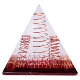 Healing Crystal Copper Wire Orgonite Pyramid Energy Generator Stone Figurine for Meditation Reiki Balancing