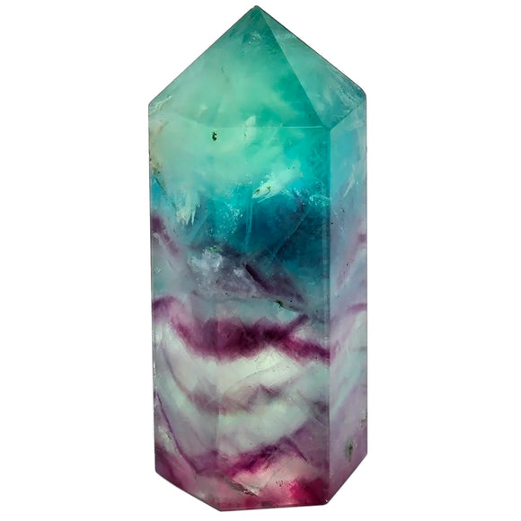 Healing Fluorite Hexagonal Point Wand Reiki Crystal Stone Treatment Stone For Chakra Balancing Room Decor