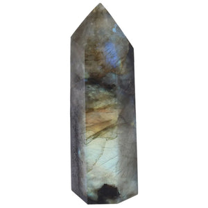 Natural Labradorite Crystal Stone Point Faceted Prism Wand Energy Reiki Healing Chakra 1.7"-2.9"