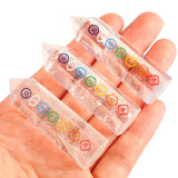 Natural Rock Quartz Wand Hexagonal Prism Column Hand-Carved 7 Chakra Reiki Healing Room Ornaments Home Decoration