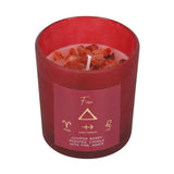 Fire Element Juniper Berry Crystal Chip Candle