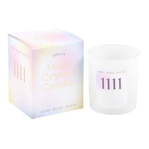 1111 Angel Number Crystal Chip Candle