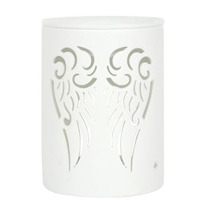 White Angel Wings Cut Out Oil Burner