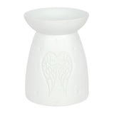 White Ceramic Angel Wings Oil Burner