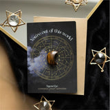 Out Of This World Tiger's Eye Crystal Moon Greeting Card