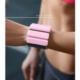 2pc Yoga Practice Running Training Fitness Energy Wristband Silicone  Bracelet Leggings Dumbbell Weight Training Equipment