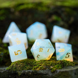 Astrology Gem Dice~7pcs Opal Multifaceted Dice D&d D4 D6 D8 D10 D% D12 D20 TRPG Games Dice Set Board Game Entertainment Dice SD