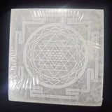 Selenite Coaster Square Crystal Healing Symbol