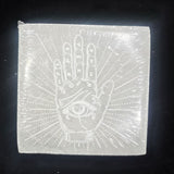 Selenite Coaster Square Crystal Healing Symbol